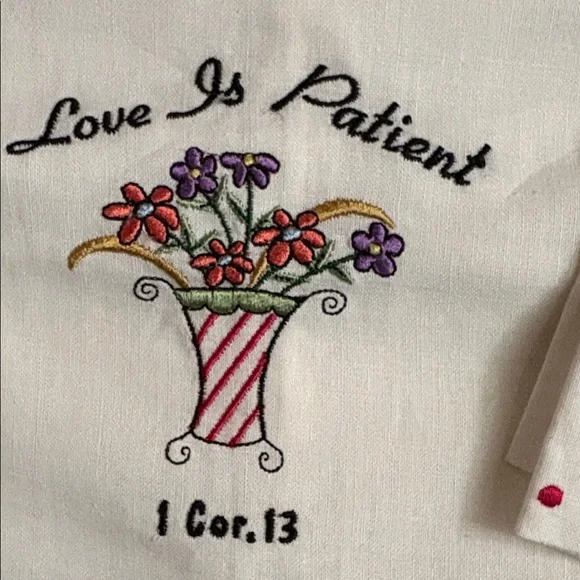 Inspirational Embroidered linen tea towels. - Picture 5 of 7